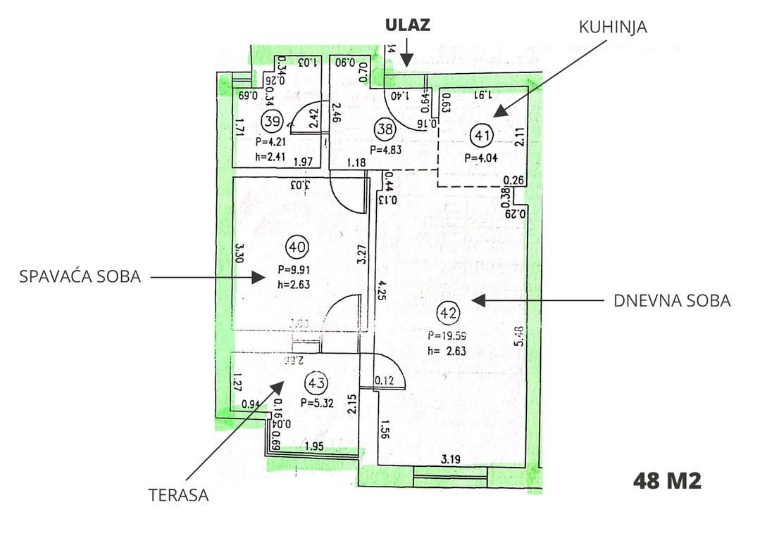 Stan na prodaju Novi Sad 48m2, 491825
