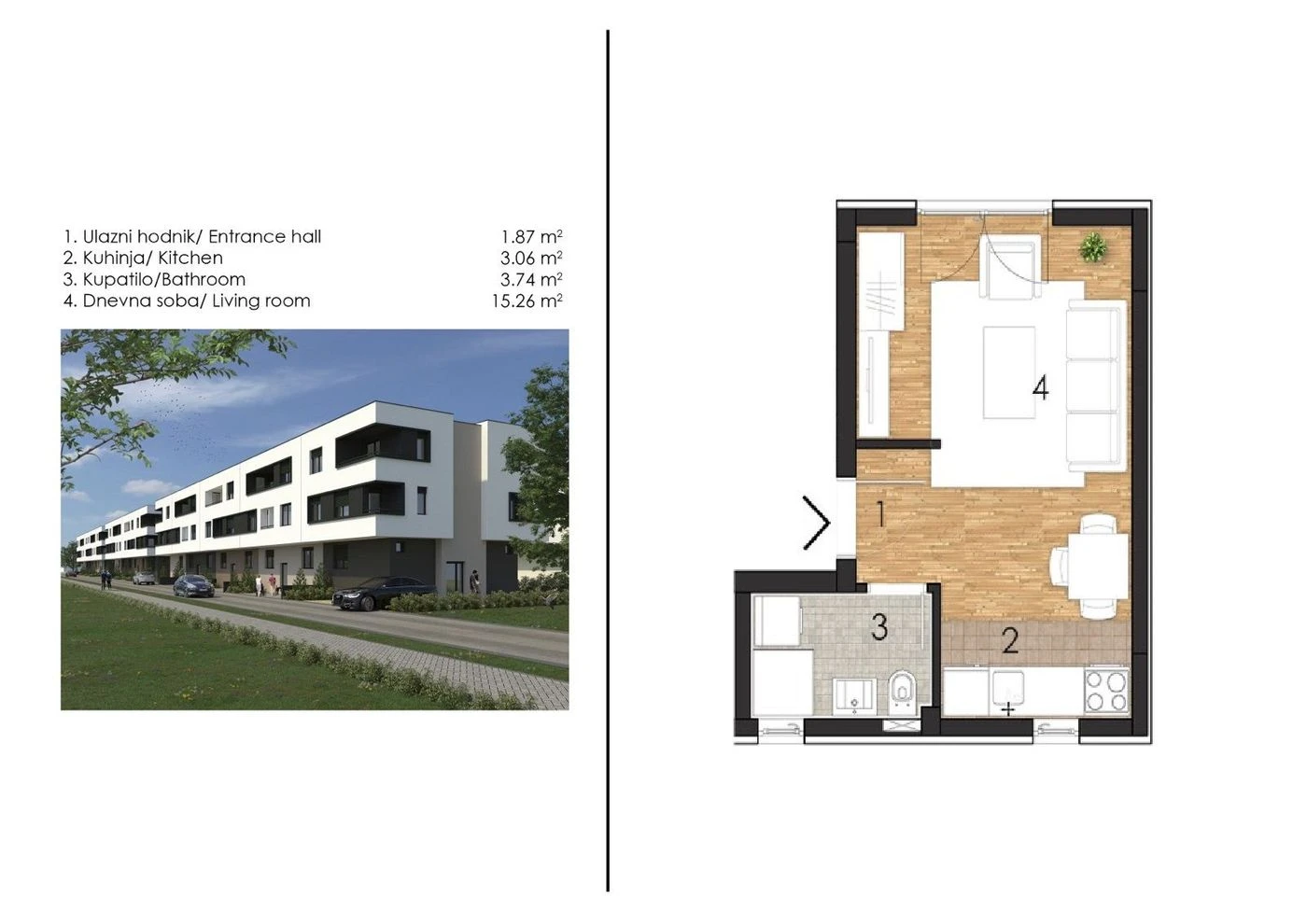 stan na prodaju Novi Sad, 24m2 539454