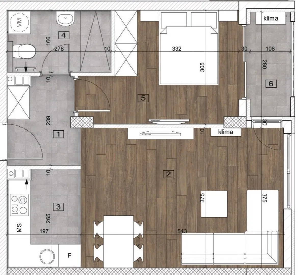 stan na prodaju Novi Sad, 47m2 543147