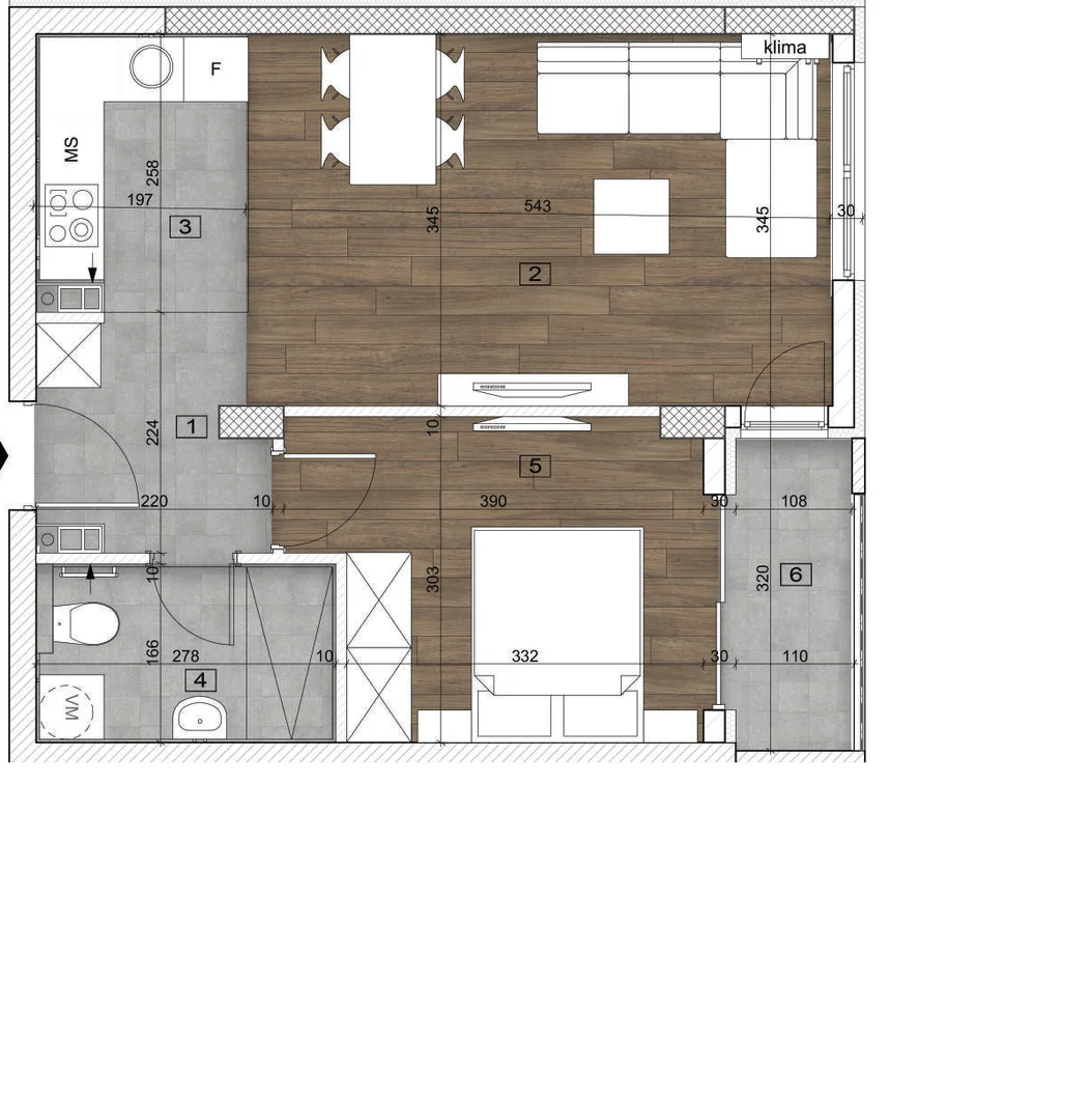 stan na prodaju Novi Sad 45m2 543140