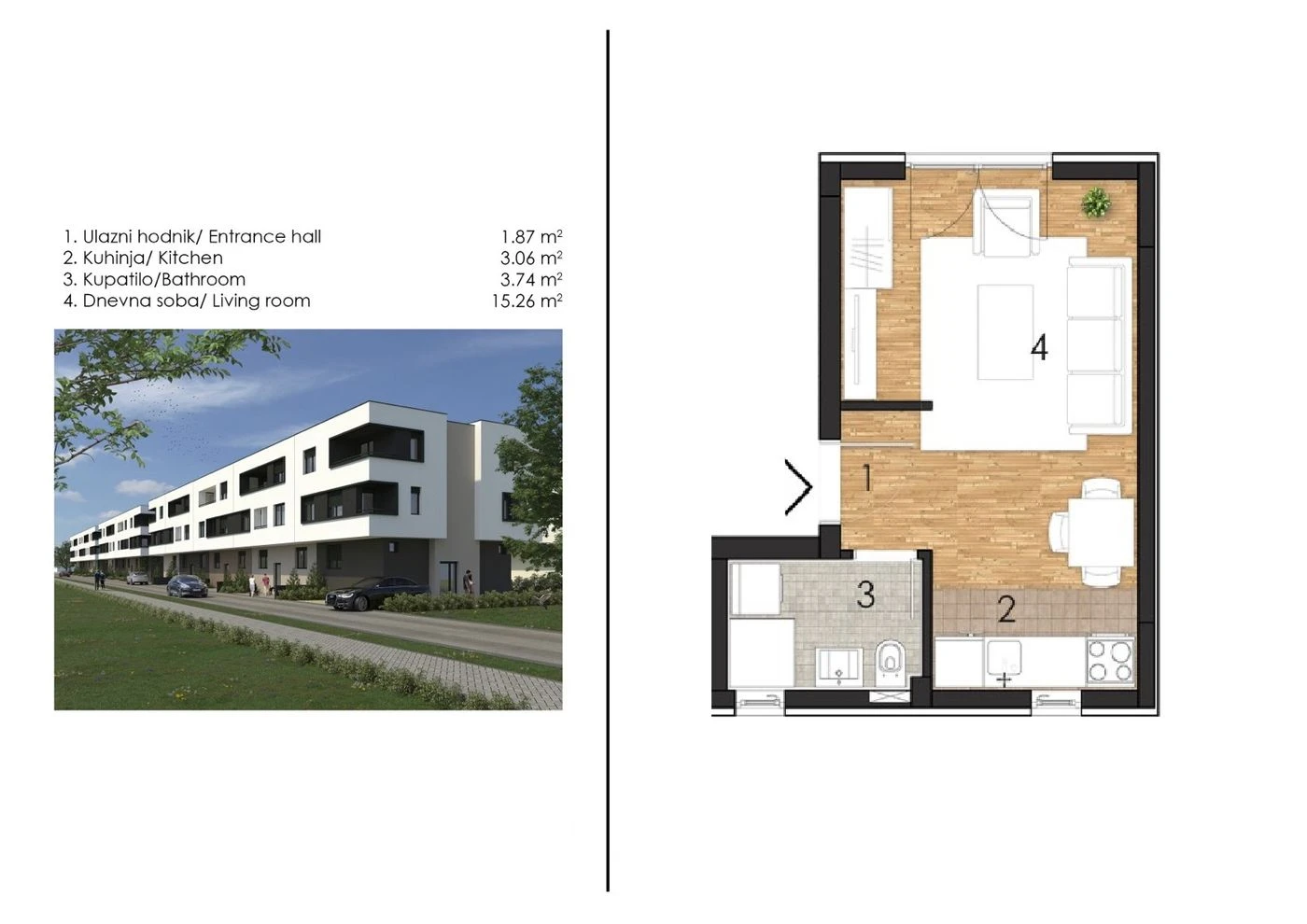 stan na prodaju Novi Sad, 25m2 545169