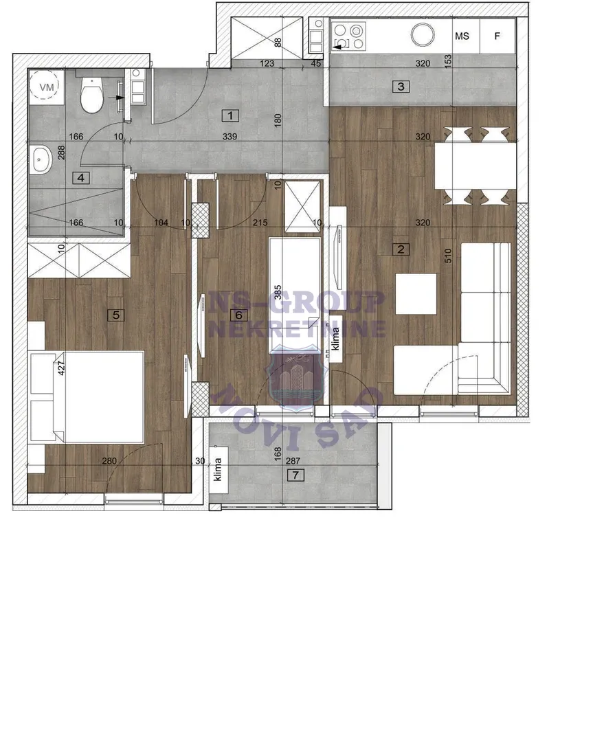 stan na prodaju Novi Sad 56m2 542685