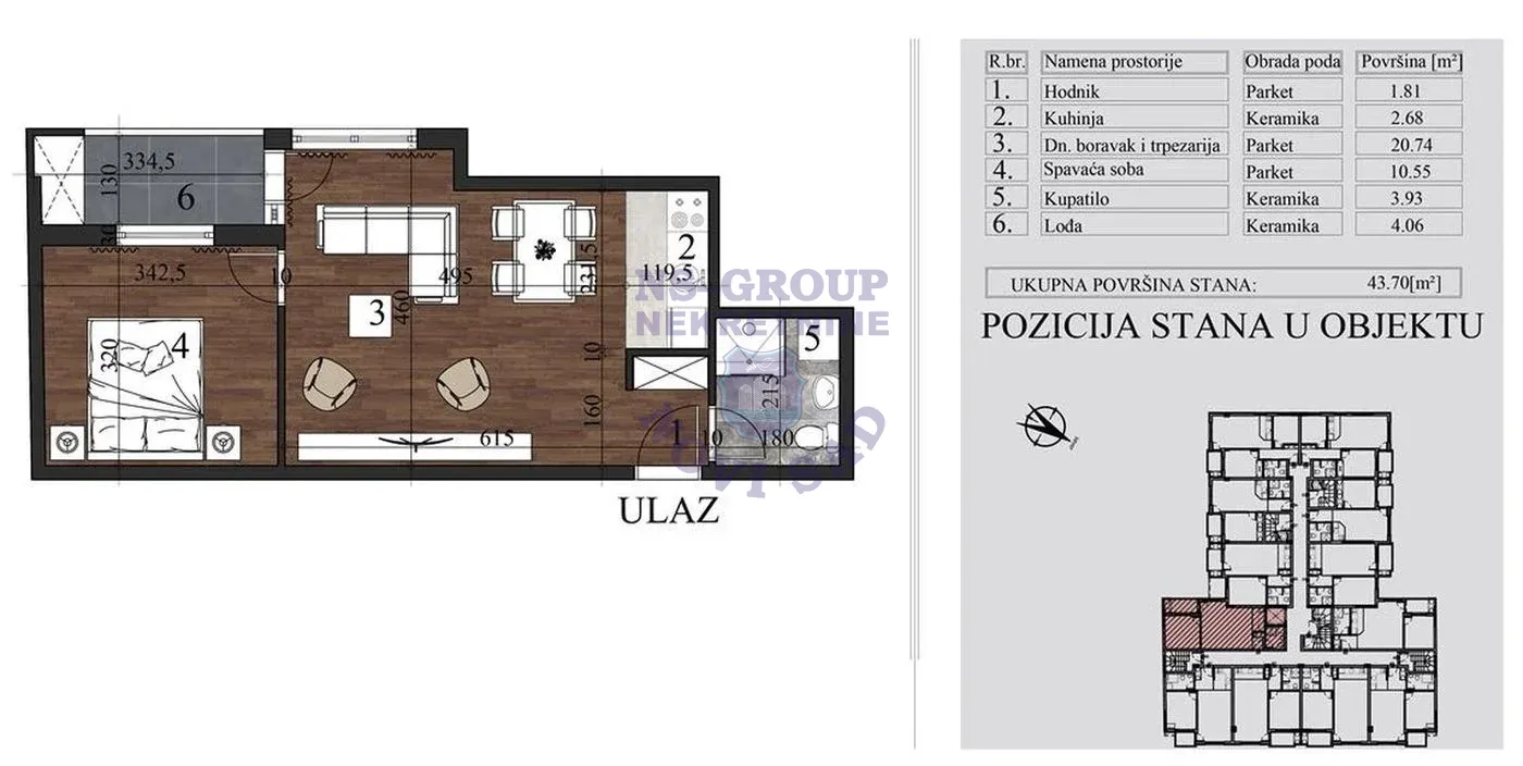 stan na prodaju Novi Sad, 44m2 545657