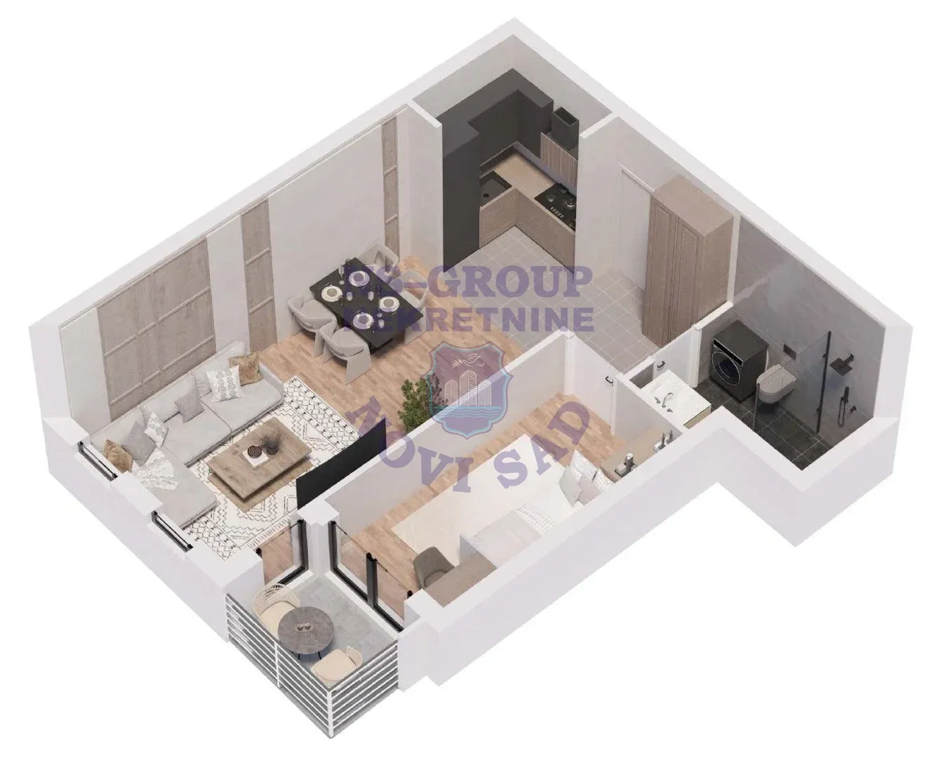 stan na prodaju Novi Sad, 43m2 557184