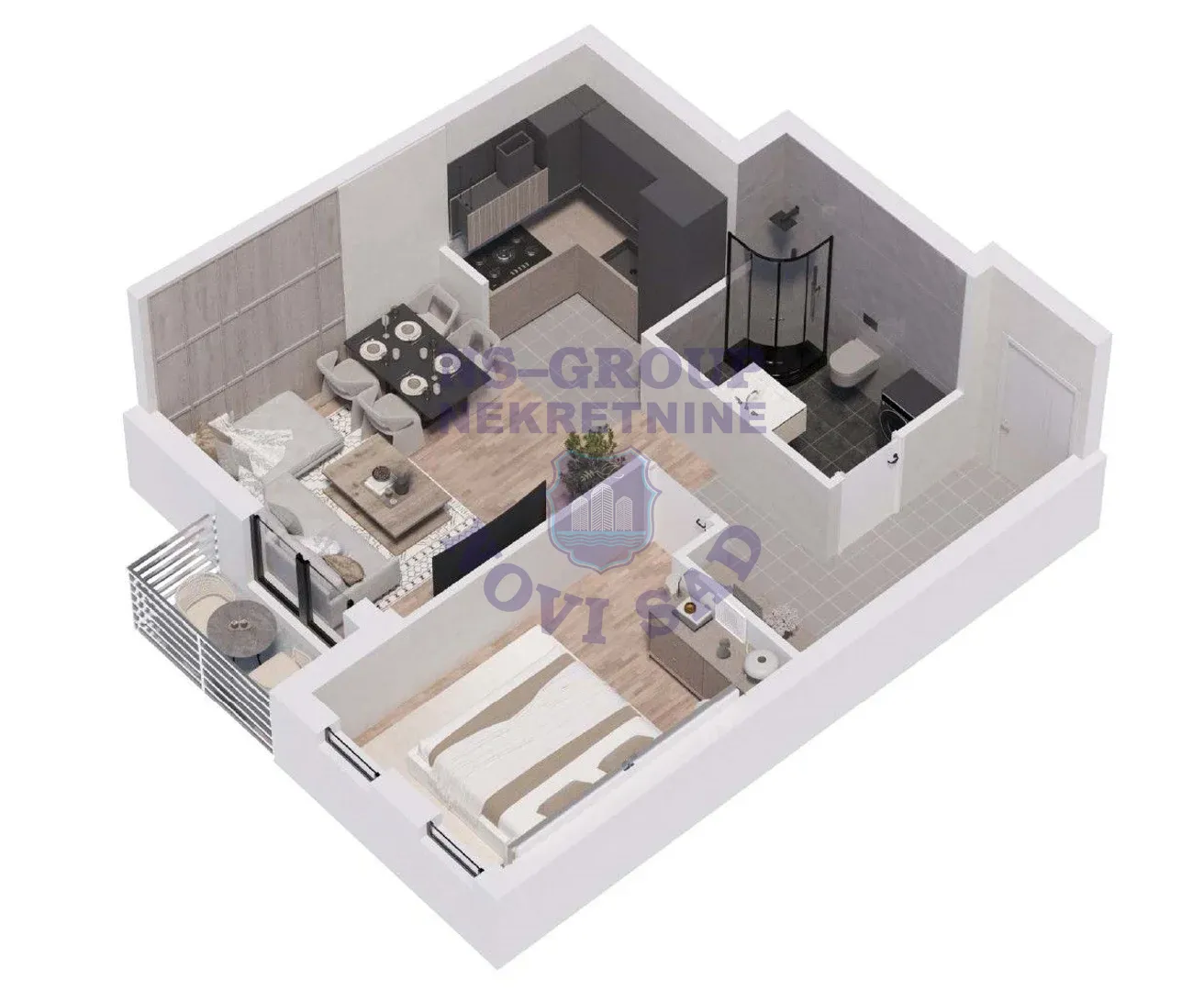 stan na prodaju Novi Sad, 44m2 557189