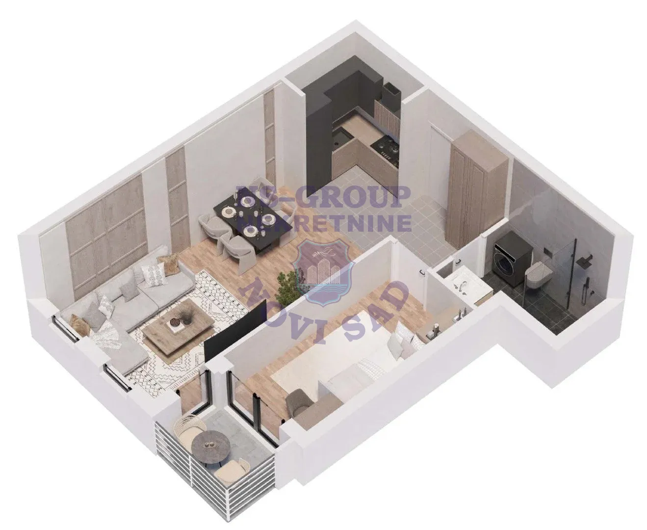 stan na prodaju Novi Sad, 43m2 557195