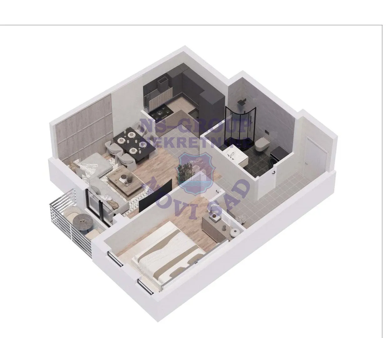 stan na prodaju Novi Sad, 44m2 557221