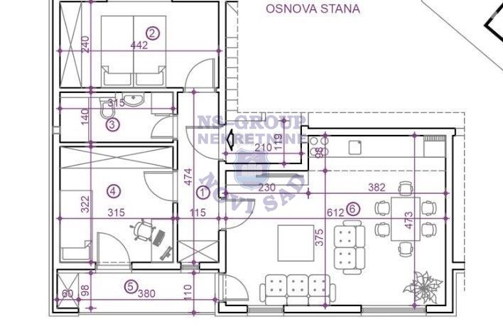stan na prodaju Veternik, 60m2 552402