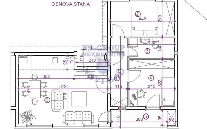 stan na prodaju Veternik, 60m2 552413