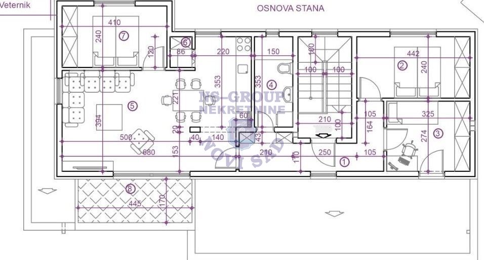 stan na prodaju Veternik, 81m2 552409