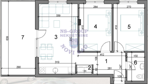 stan na prodaju Novi Sad 74m2 556485