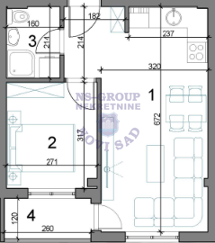 stan na prodaju Novi Sad 39m2 556493