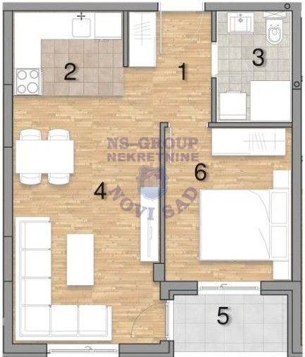 stan na prodaju Novi Sad, 43m2 561720