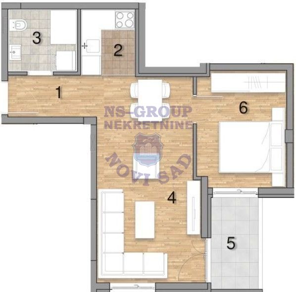 stan na prodaju Novi Sad, 44m2 561729