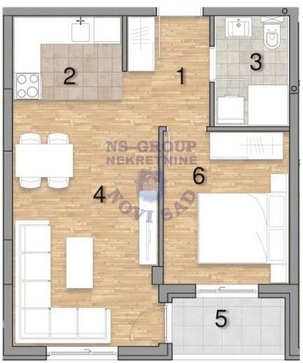 stan na prodaju Novi Sad, 43m2 561737