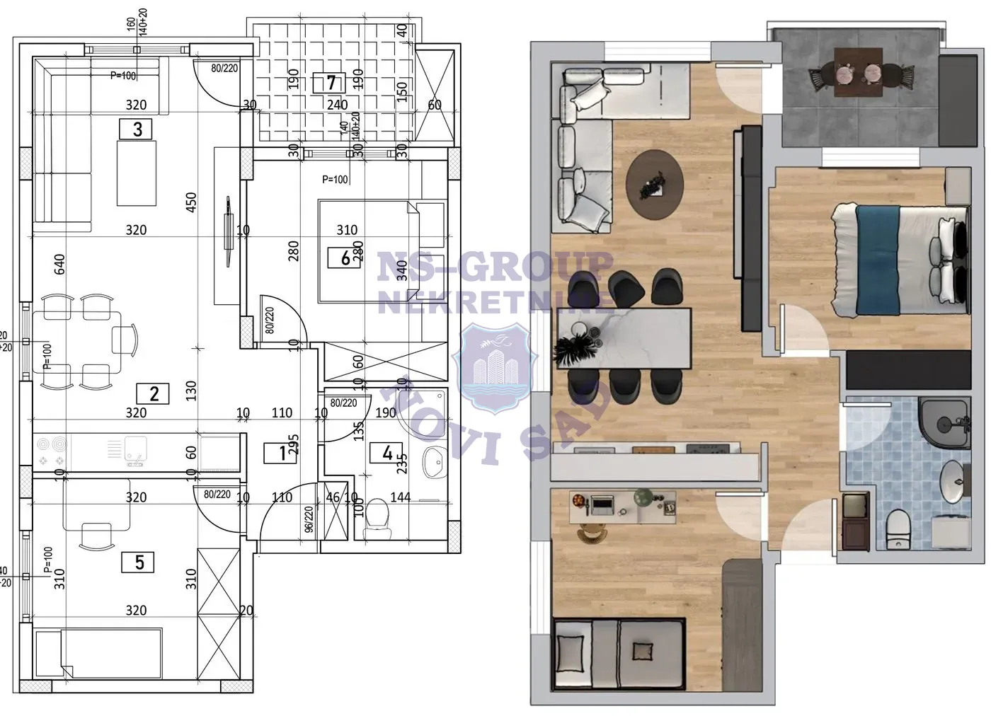 stan na prodaju Novi Sad, 54m2 563583