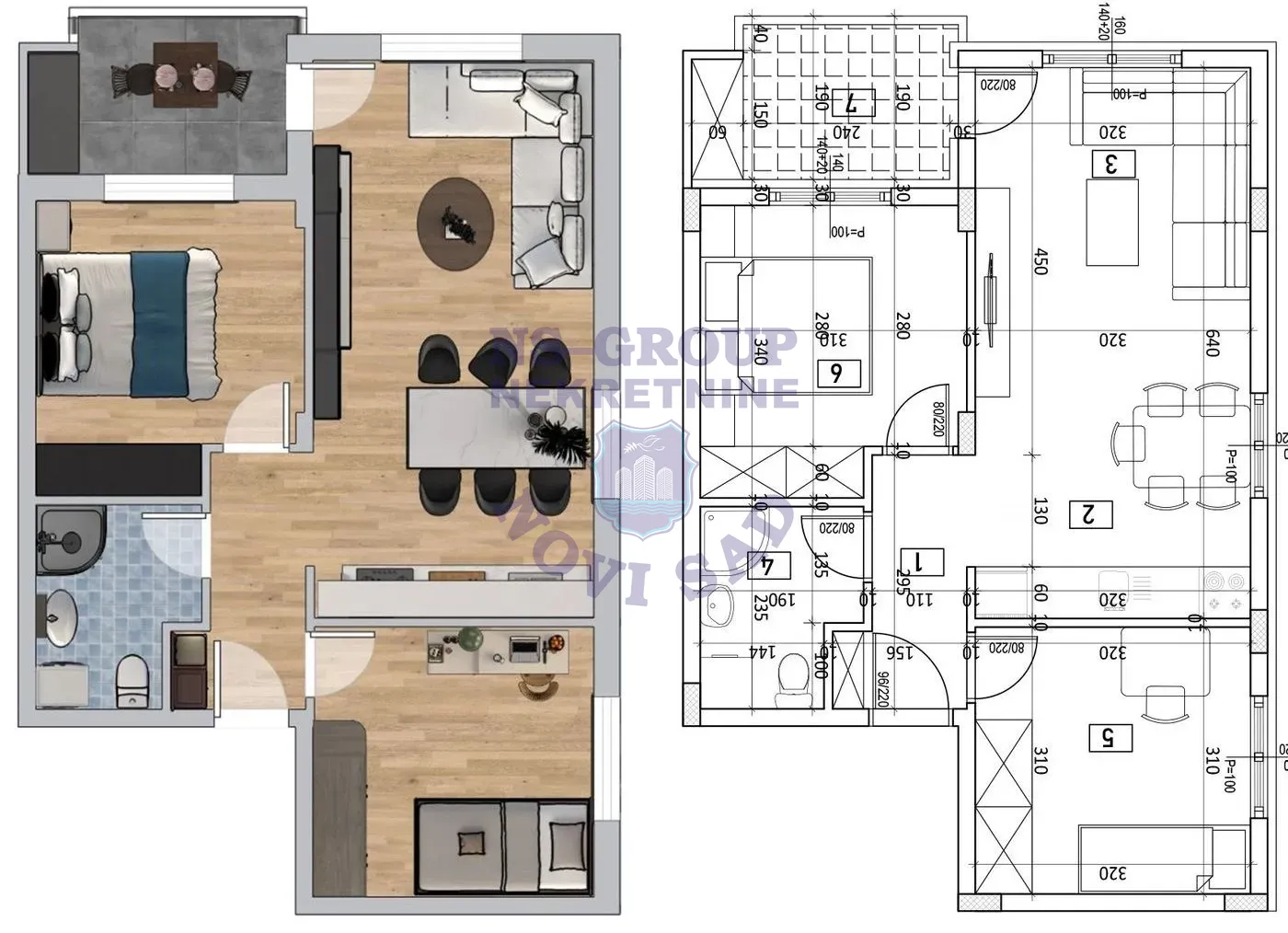 stan na prodaju Novi Sad, 54m2 563585