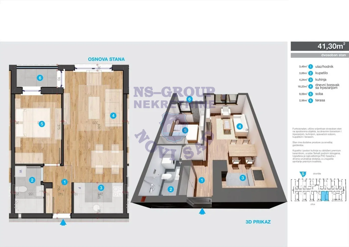 stan na prodaju Novi Sad, 41m2 562840