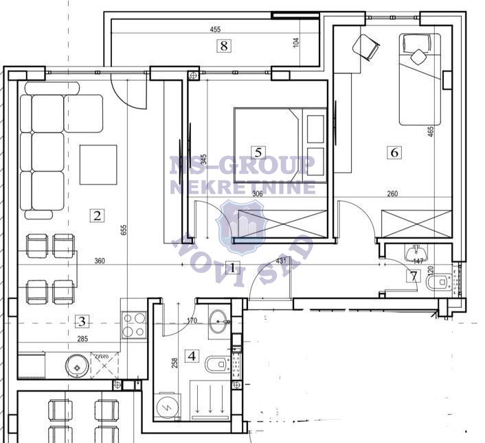 stan na prodaju Novi Sad 60m2 564608