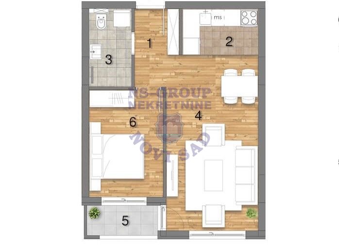 stan na prodaju Novi Sad, 45m2 562980