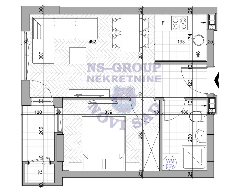 stan za izdavanje Novi Sad 36m2 16522