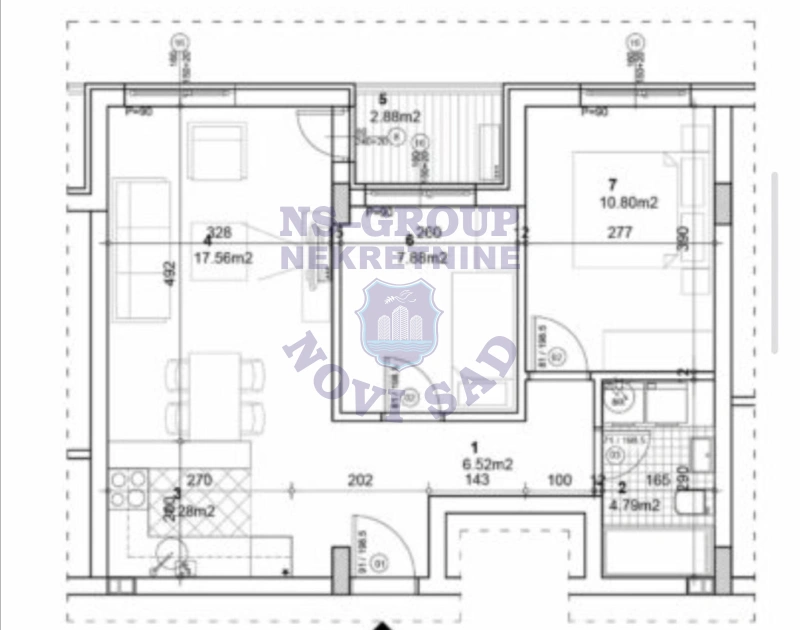 stan na prodaju Novi Sad, 54m2 572340