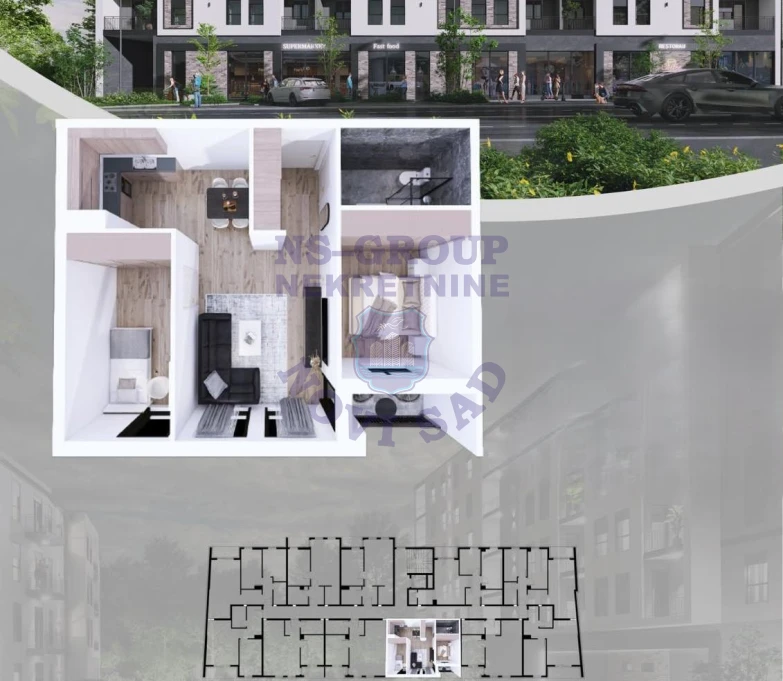stan na prodaju Inđija, 56m2 572581