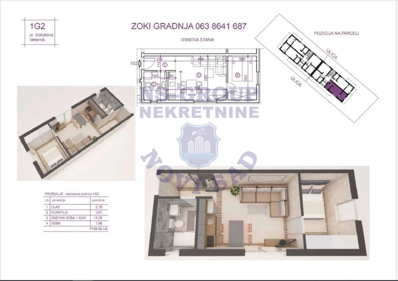 stan na prodaju Veternik, 30m2 552405