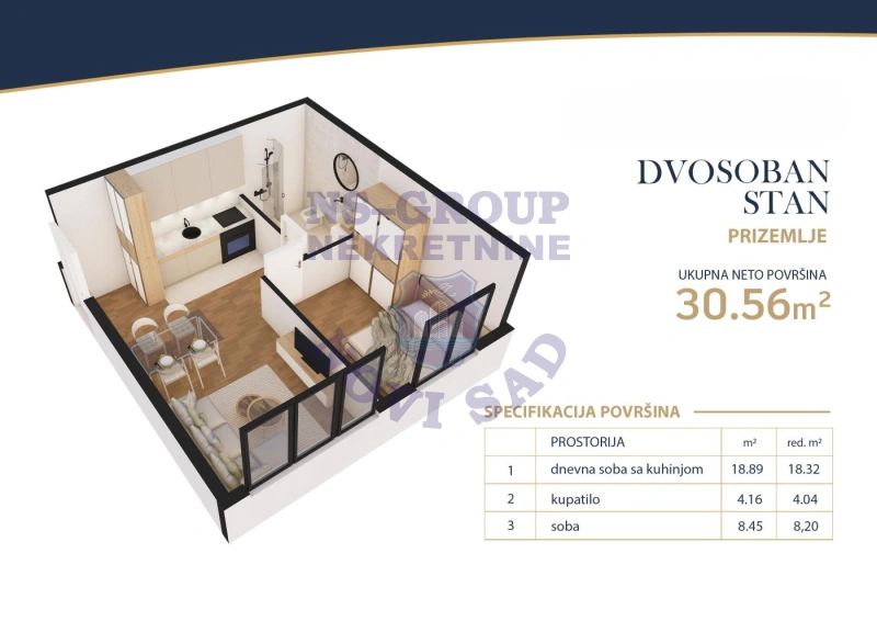 stan na prodaju Veternik, 31m2 571918