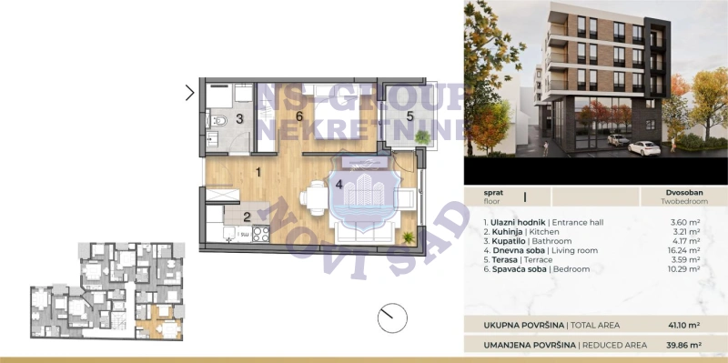 stan na prodaju Novi Sad, 40m2 576552