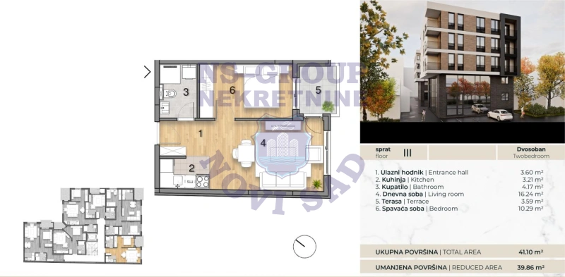 stan na prodaju Novi Sad, 40m2 576563