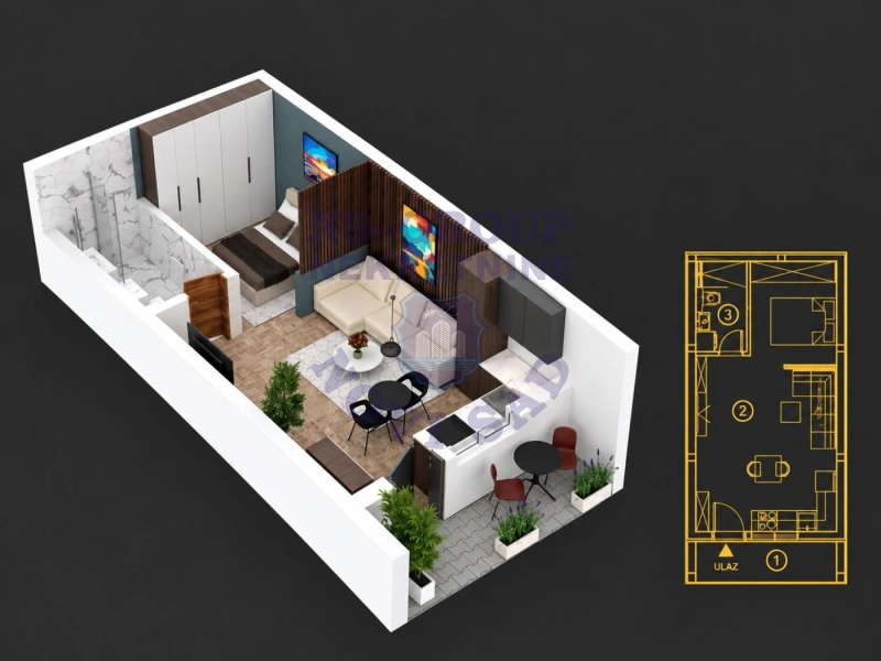 stan na prodaju Petrovaradin, 39m2 577856