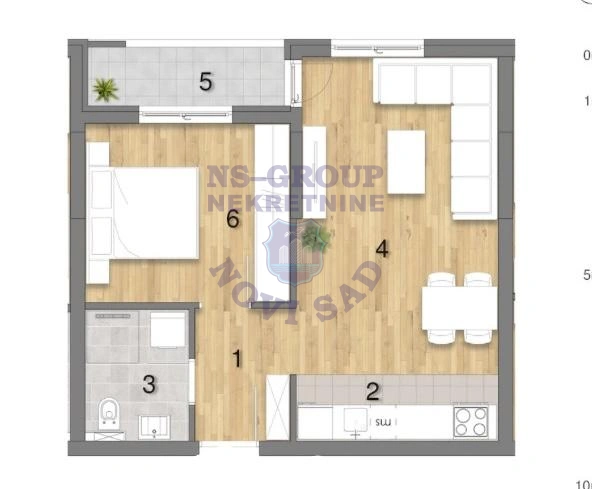 stan na prodaju Novi Sad, 45m2 574357