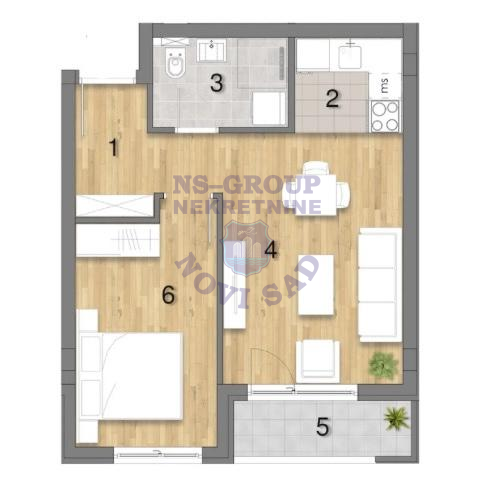 stan na prodaju Novi Sad, 42m2 574359
