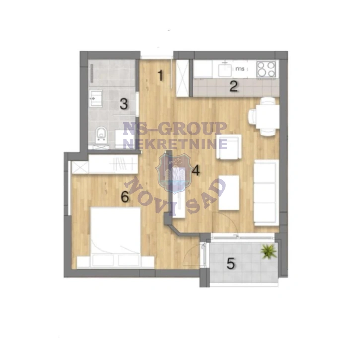 stan na prodaju Novi Sad, 41m2 574360