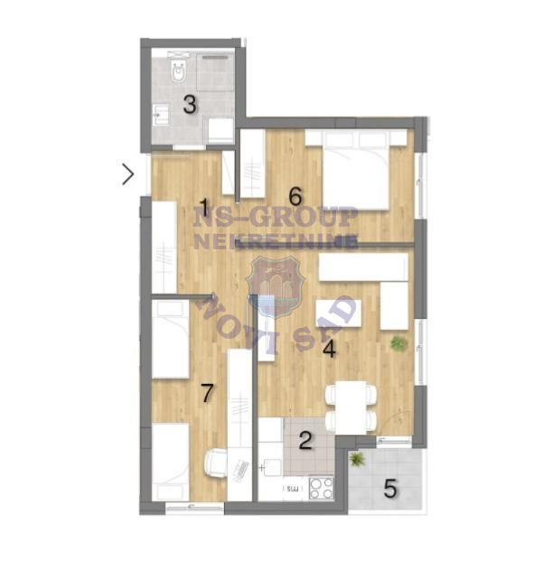 stan na prodaju Novi Sad, 58m2 574361