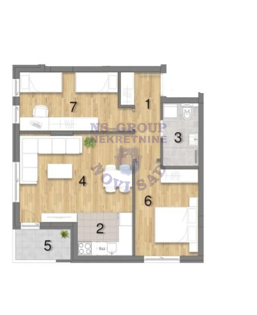 stan na prodaju Novi Sad, 61m2 574362