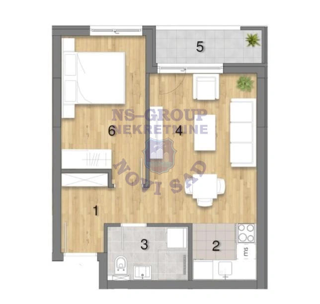 stan na prodaju Novi Sad, 42m2 574358
